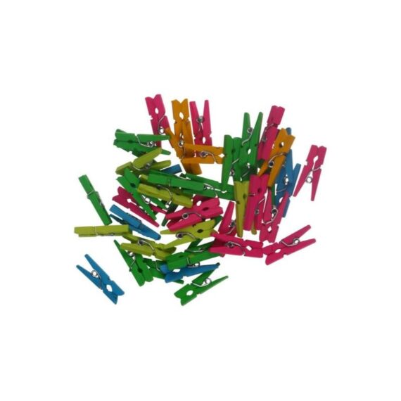 ΜΑΝΤΑΛΑΚΙΑ ΞΥΛΙΝΑ ΧΡΩΜΑΤΙΣΤΑ ΝΕΟΝ MINI 25mmX3mm (45 τμχ) MONDI