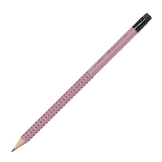 ΜΟΛΥΒΙ FABER-CASTELL 2001 GRIP ΓΟΜΑ Β ΡΟΖΕ SHADOW (217237)