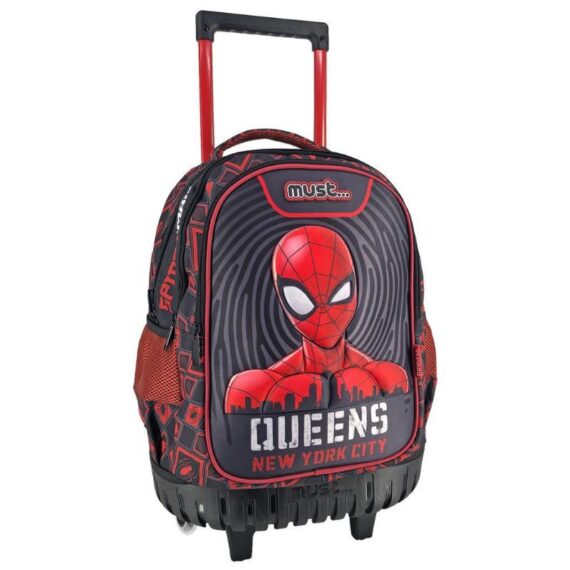 ΤΣΑΝΤΑ SPIDERMAN QUEENS NEW YORK CITY 3D 3 ΘΗΚΕΣ 34 Χ 20 X 44 ΤΡΟΛΛΕΥ (508117)