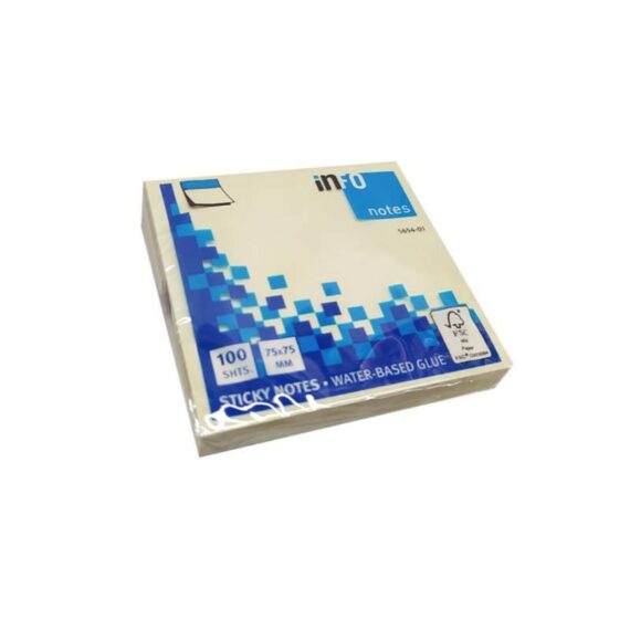ΧΑΡΤΑΚΙΑ 75 Χ 75 INFO ΚΙΤΡΙΝΑ 100 φύλλα (5654-01)