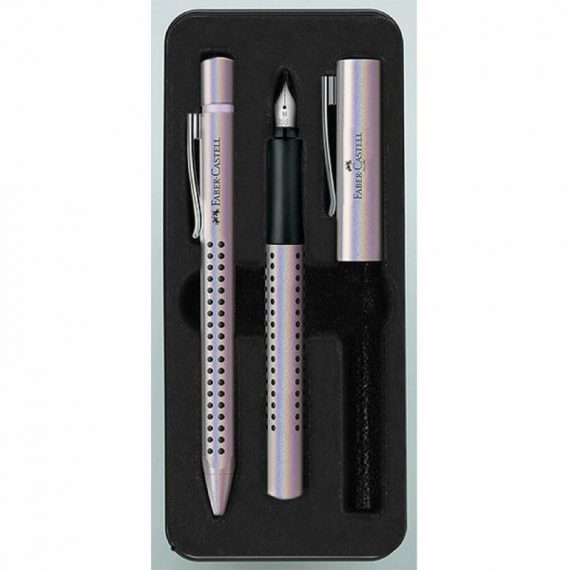 ΣΕΤ ΠΕΝΑ ΚΑΙ ΣΤΥΛΟ FABER-CASTELL GRIP ΣΕ ΜΕΤΑΛΛΙΚΗ ΘΗΚΗ GLAM PEARL (201533)