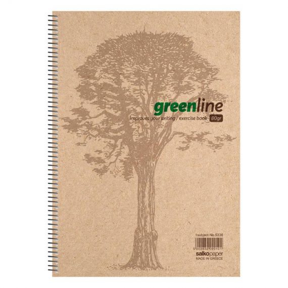 ΤΕΤΡΑΔΙΟ ΣΠΙΡΑΛ GREENLINE 17X25 3 ΘΕΜ. (5333)