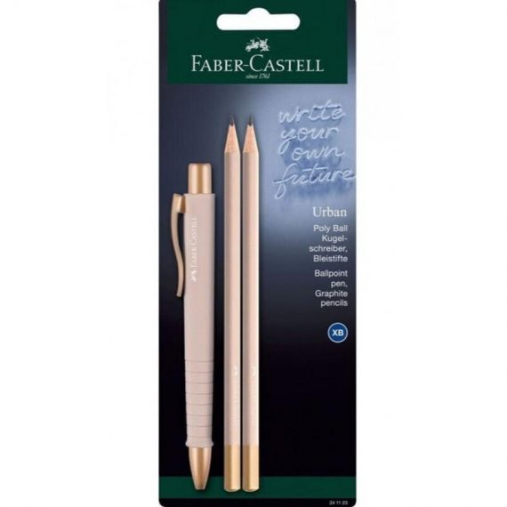 ΣΕΤ FABER-CASTELL POLY URBAN XB (241123) PALE ROSE ΣΤΥΛΟ & 2 ΜΟΛΥΒΙΑ