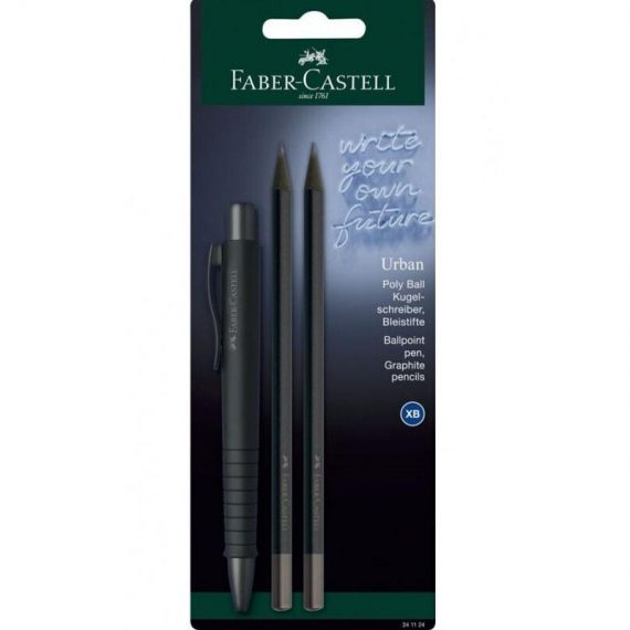 ΣΕΤ FABER-CASTELL POLY URBAN XB (241124) BLACK ΣΤΥΛΟ & 2 ΜΟΛΥΒΙΑ