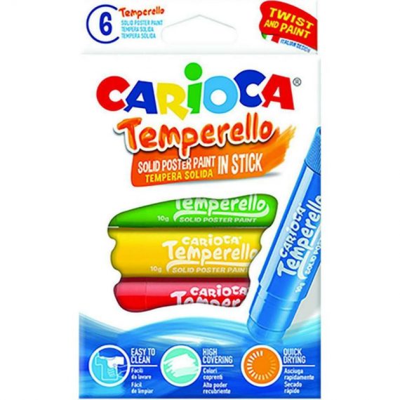 ΤΕΜΠΕΡΑ CARIOCA TEMPERELLO STICK ΣΕΤ (6 τμχ)