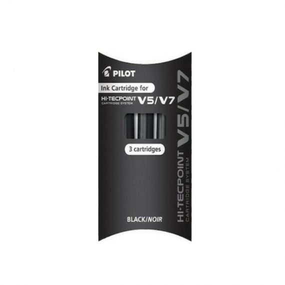 ΑΝΤΑΛΛΑΚΤΙΚΑ ΣΤΥΛΟ PILOT HI-TECPOINT CARTRIDGE V5/V7 ΜΑΥΡΟ (3 τμχ)