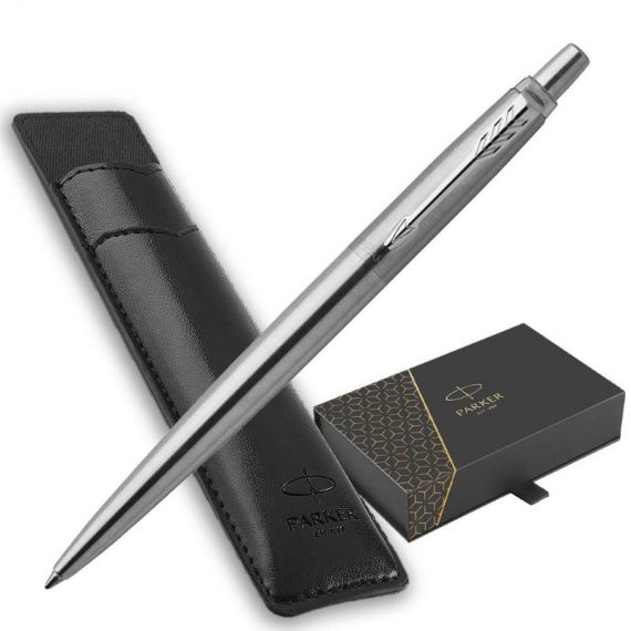 ΣΤΥΛΟ PARKER JOTTER CT STEEL ΑΣΗΜΙ BP + BLK PU PP (1171.1218.08)