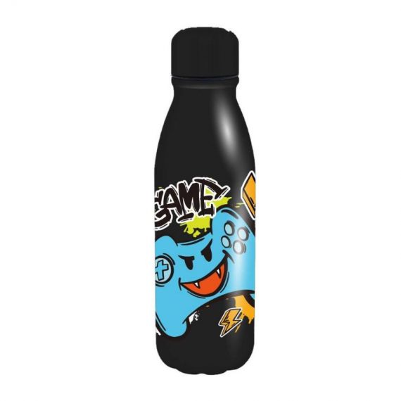 ΠΑΓΟΥΡΙ ΠΑΙΔΙΚΟ ΑΛΟΥΜΙΝΙΟΥ 550ml ΜΕ ΚΑΠΑΚΙ 6.6 X 22cm VIDEO GAMES (585695)