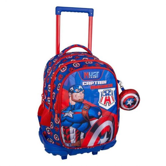 ΤΣΑΝΤΑ AVENGERS CAPTAIN AMERICA 3 ΘΗΚΕΣ 34 Χ 20 X 44 ΤΡΟΛΛΕΥ (506311)