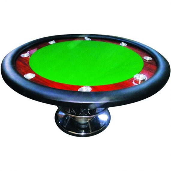 ΤΡΑΠΕΖΙ POKER ΣΤΡΟΓΓΥΛΟ ΜΕ ΤΣΟΧΑ & ΣΤΕΦΑΝΙ 150cm ΔΙΑΜΕΤΡΟ ΚΑΙ 75cm ΥΨΟΣ