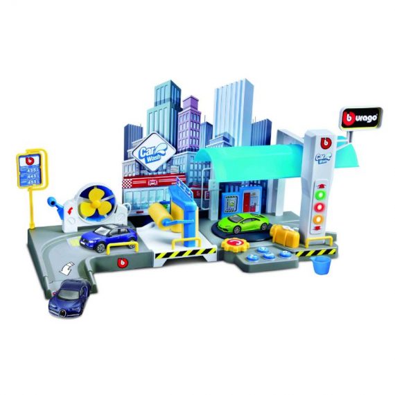 BBURAGO 1:43 STREETFIRE – CAR WASH PLAYSET (WITH 1 CAR)