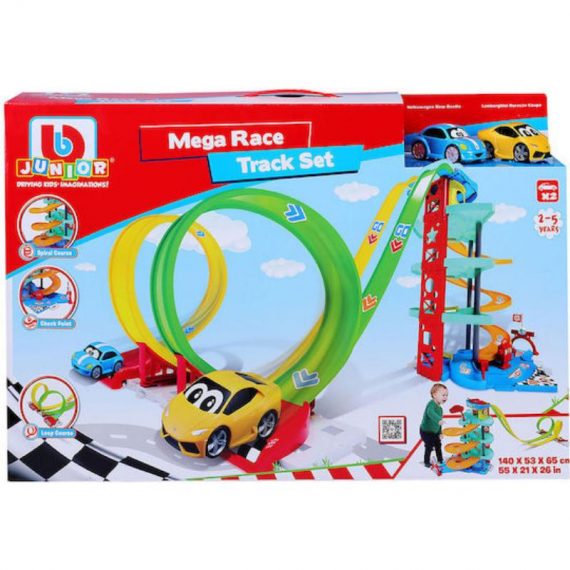 BBURAGO JUNIOR – MEGA RACE TRACK SET (WITH 2 CARS)